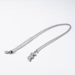 Parure zigzag brillante en métal rhodié Cod.: BIGCD029