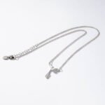 Parure Croisement brillant en métal rhodié Cod.: BIGCD036