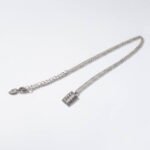 Parure Rectangles précieux en métal rhodié Cod.: BIGCD046