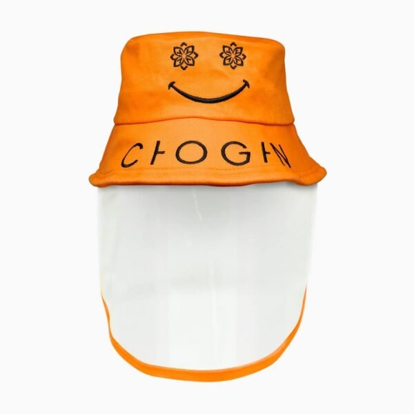 protective-bucket-hat-with-detachable-face-shield-for-kids-orange